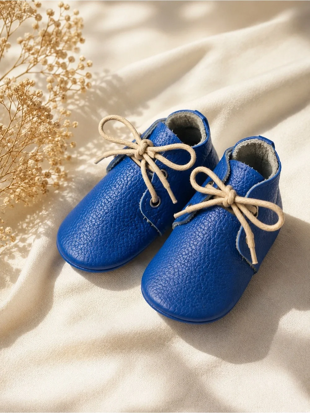 Baby Moccasin Shoes Bundle – 2 Pairs – Blue & Brown